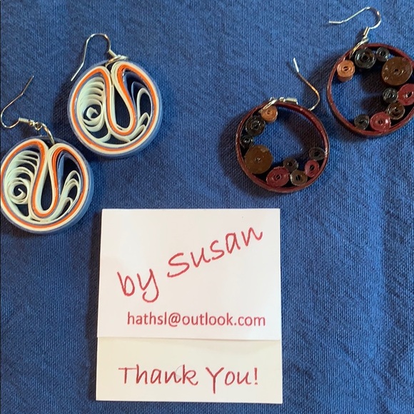 Quilled earrings each pair $10 a pair. - Picture 4 of 4